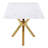 Venera Rectangular Faux Marble Dining Table White
