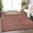 Machine Washable Indoor/Outdoor Xhevrie Terracotta Rug-1619732100