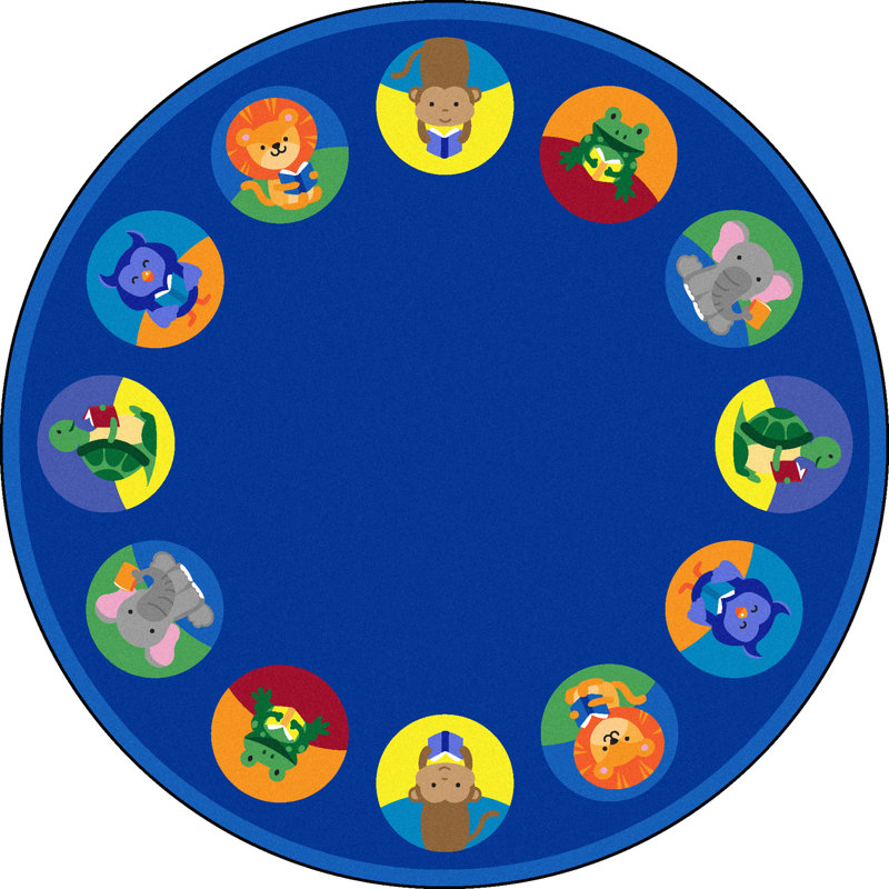 Tapis Animal Readers par Joy Carpets, Rond 7 pi 7 po