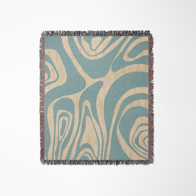 Jeté Kayle, 60 po x 80 po - Grand, Bleu / beige