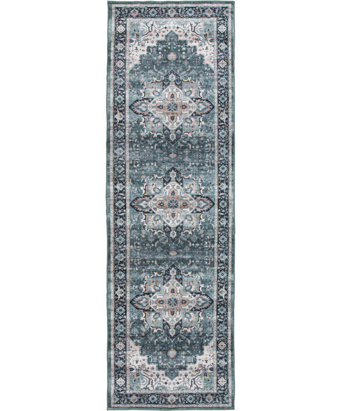 Tapis oriental en polyester beige / beige Bungalow Perera 2 pi 3 po x 6 pi Bungalow