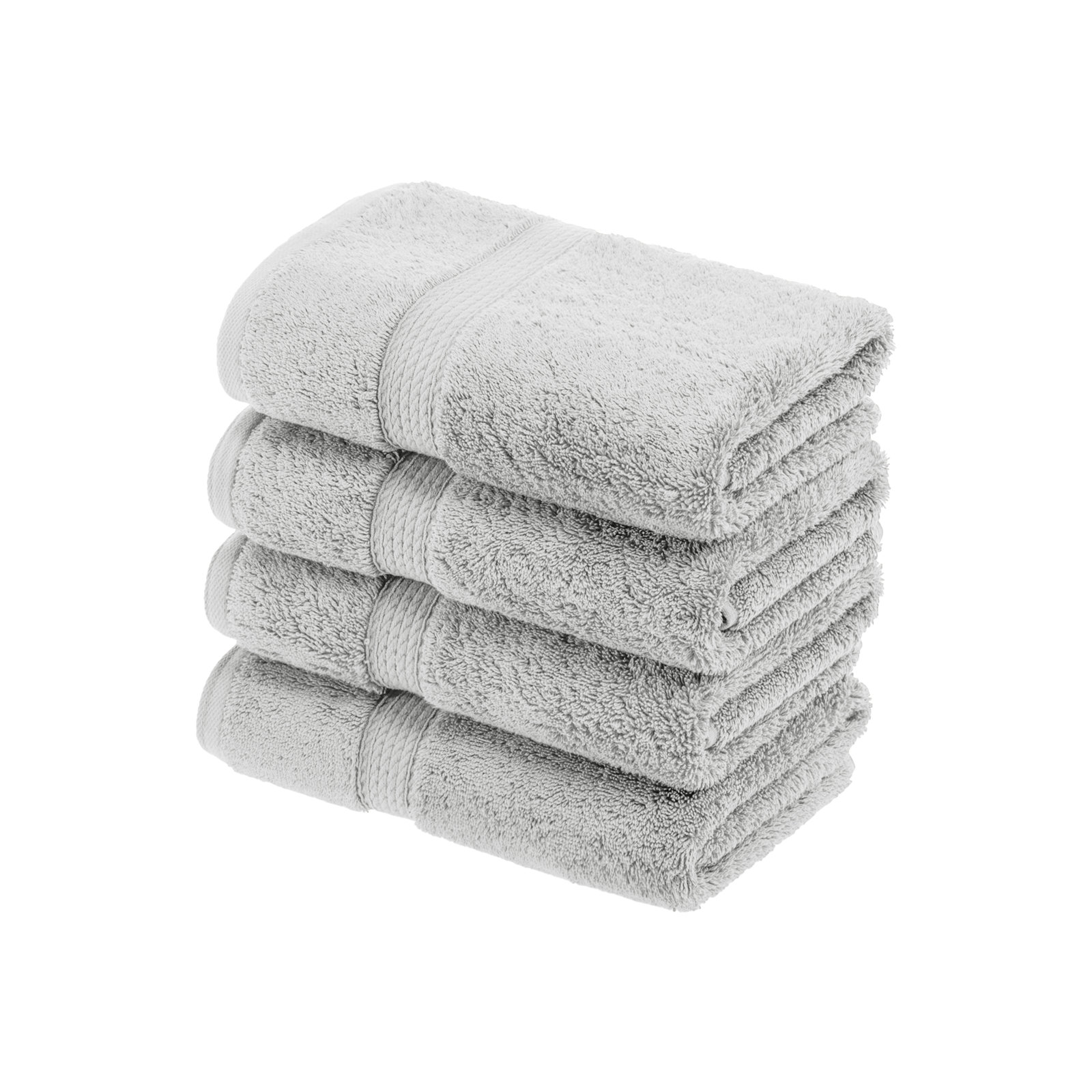 Egyptian Cotton Hand Towels, Silver