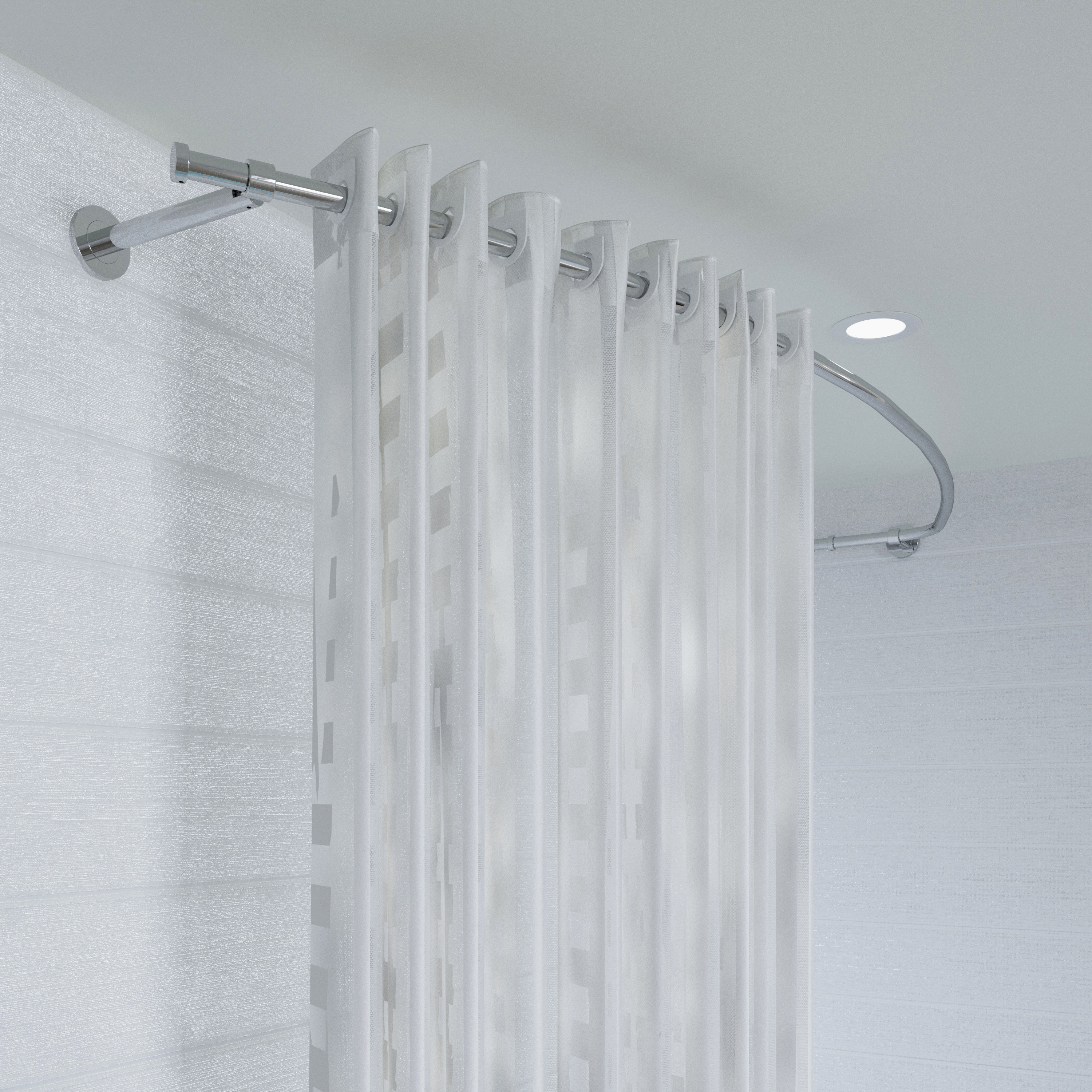 Shower curtain pole discount