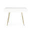 Table d'appoint éblouissante - deux faux bois blancs avec pieds de champagne dorés