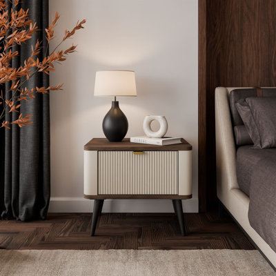 50cm W Manufactured Wood Bedside Table