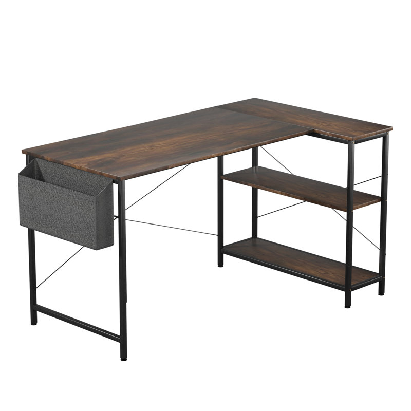 Alaz L-Shaped Steel Computer Desk, 74cm H x 120cm W x 80cm D