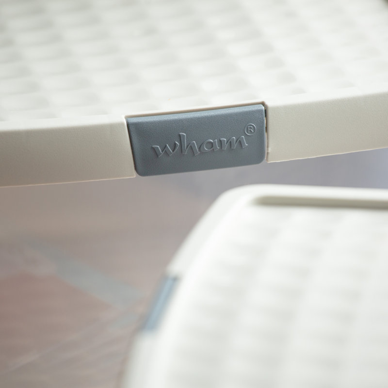 Wham Clip 9L Square Plastic Storage Boxes with Secure Clip Lock Lids. L:29 x W:29 x H:15.5cm Clear/Stone/Slate Grey, Grey