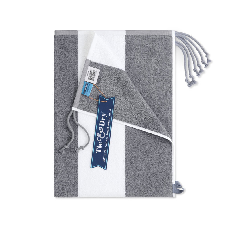 Serviette de plage Arkwright Tie & Dry (paquet de 2), 30 x 70, Alliage