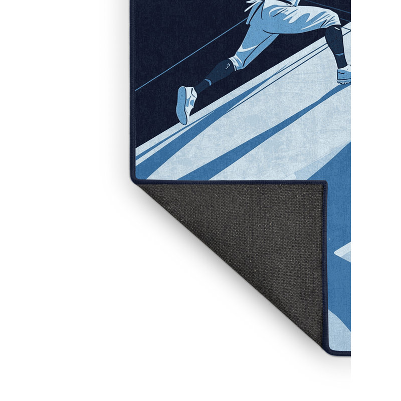 Tapis bleu pâle doux et moelleux Eleni, 5 x 7