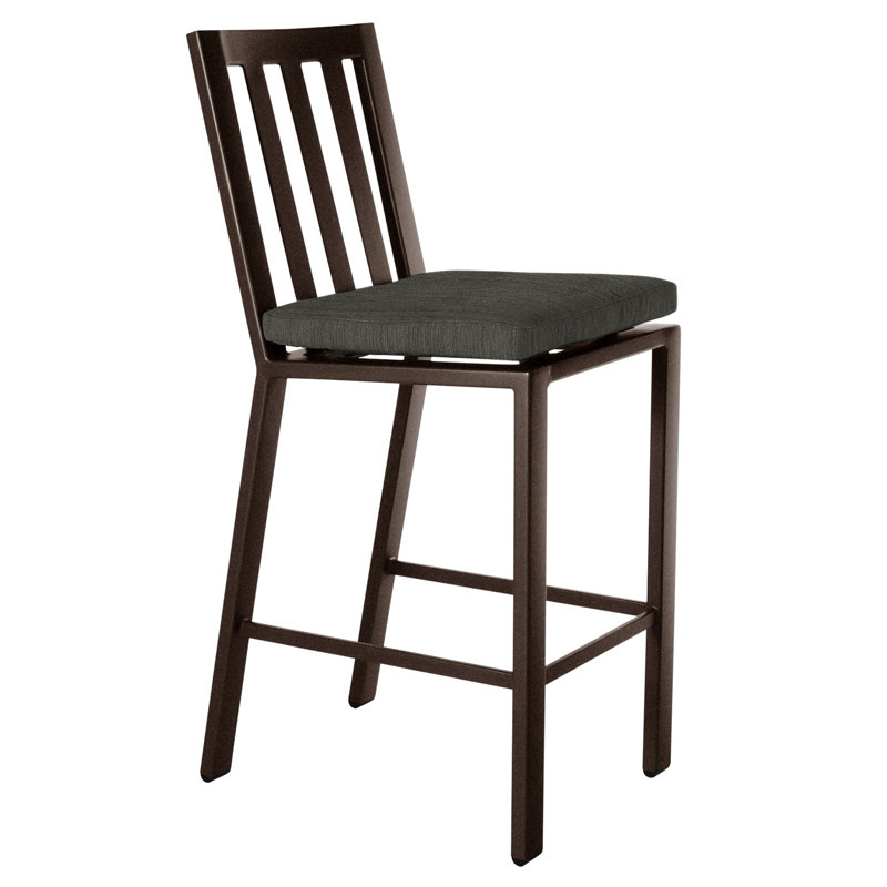 Aris Outdoor Bar Stool, Harris Stone, Copper Creek, 27.75"