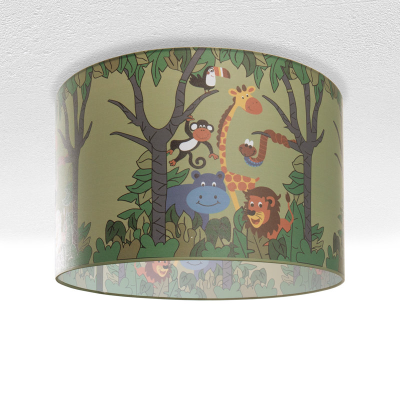 Amna Fabric Flush Ceiling Light