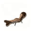 Chaise longue rembourrée pliable avec pieds robustes