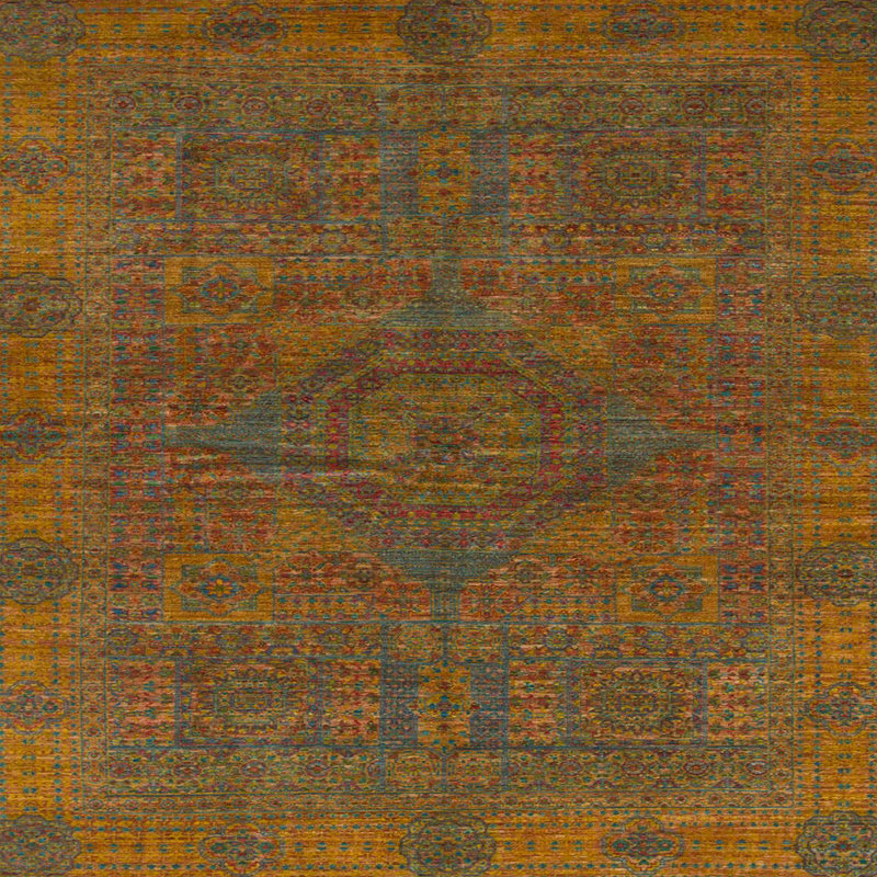 Abstract Indoor Rug, Square 6'
