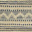 Tapis rayé bleu et beige à chevrons-1171764605