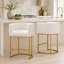 Tabouret rembourré à hauteur de comptoir avec structure en métal-1414249802