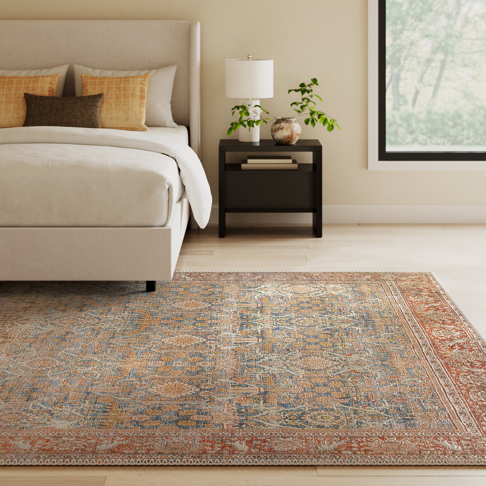 Pratt Ocean Rust Oriental Rug, Rectangle 9' x 12'