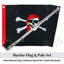 Drapeau et poteau 12 po x 18 po Jelly Roger