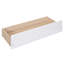 Lit double à baldaquin pleine grandeur, fini blanc brossé, avec 2 tiroirs pour un espace moderne au design moderne, fabriqué en bois de pin massif et à l'intérieur