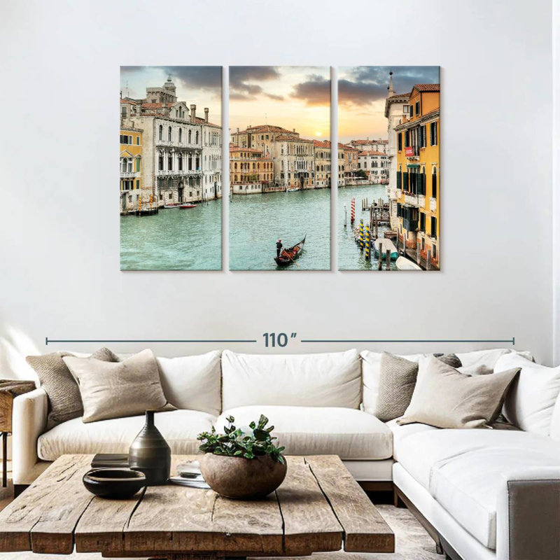 Sebbie Gran Canal Vista At Dusk, 48" H x 74" W