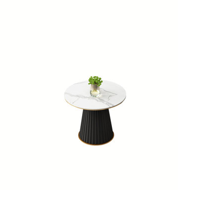 23.62"A round small conference table is suitable for one person to use.