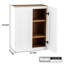 Armoire murale blanche en bois massif avec tablettes réglables 2 portes pour la cuisine et la salle de bain