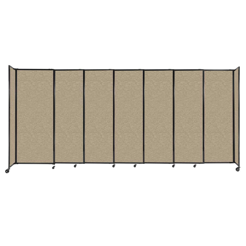 Cloison portative coulissante en tissu StraightWall, H 82 po x l 186 po x P 1 po, Moka