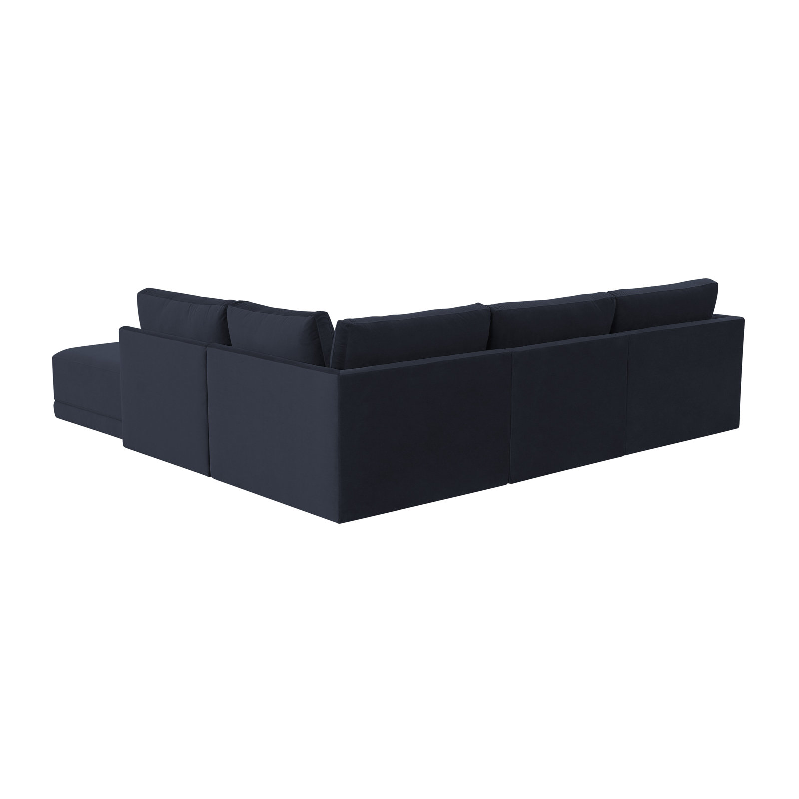 Deirdre Modular Upholstered Reversible Chaise L-Sectional, Navy