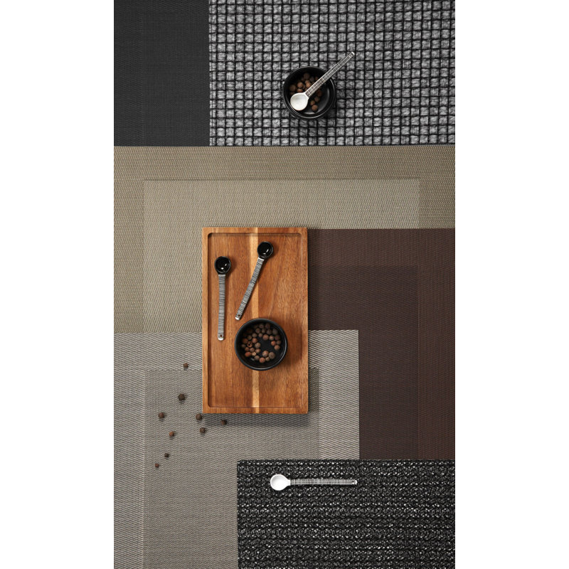 Ensemble de 4 napperons rectangulaires en vinyle, Marron