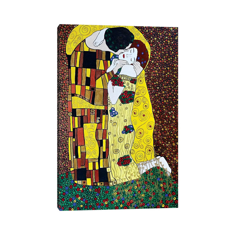 The Kiss 1 Piece Wrapped Canvas Wall Art, 20.32 cm H x 30.48 cm W