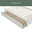 Lit plateforme simple avec deux tiroirs, blanc