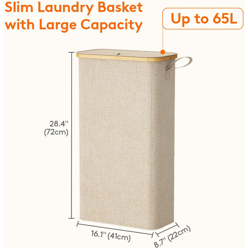 Polyster Laundry Cart, Beige