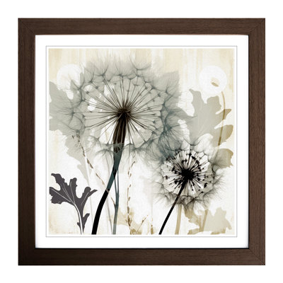 Dandelion Art Deco No.2 - Framed Print