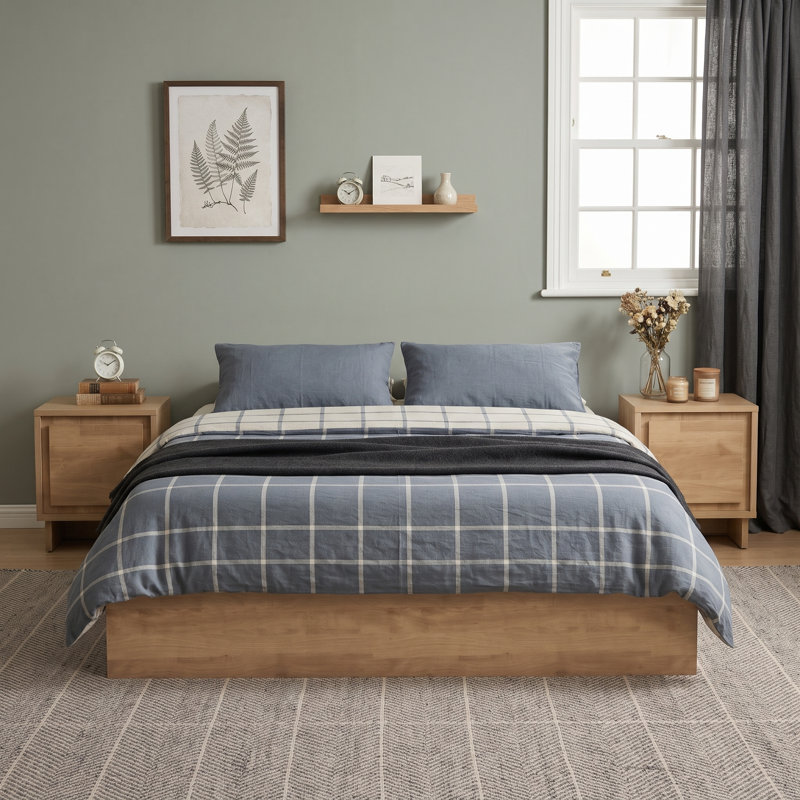 2 Piece Bedroom Set, Pale Oak, Full