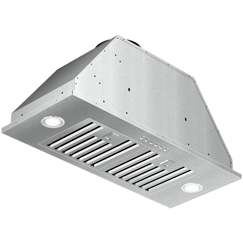 36 in. 900 CFM Convertible Insert Range Hood with Low Noise,Long-term Warranty,4-Speed Control,Lights in Stainless Steel
