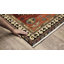 Tapis brun / noir en laine tissé à la machine Markcus-636425553