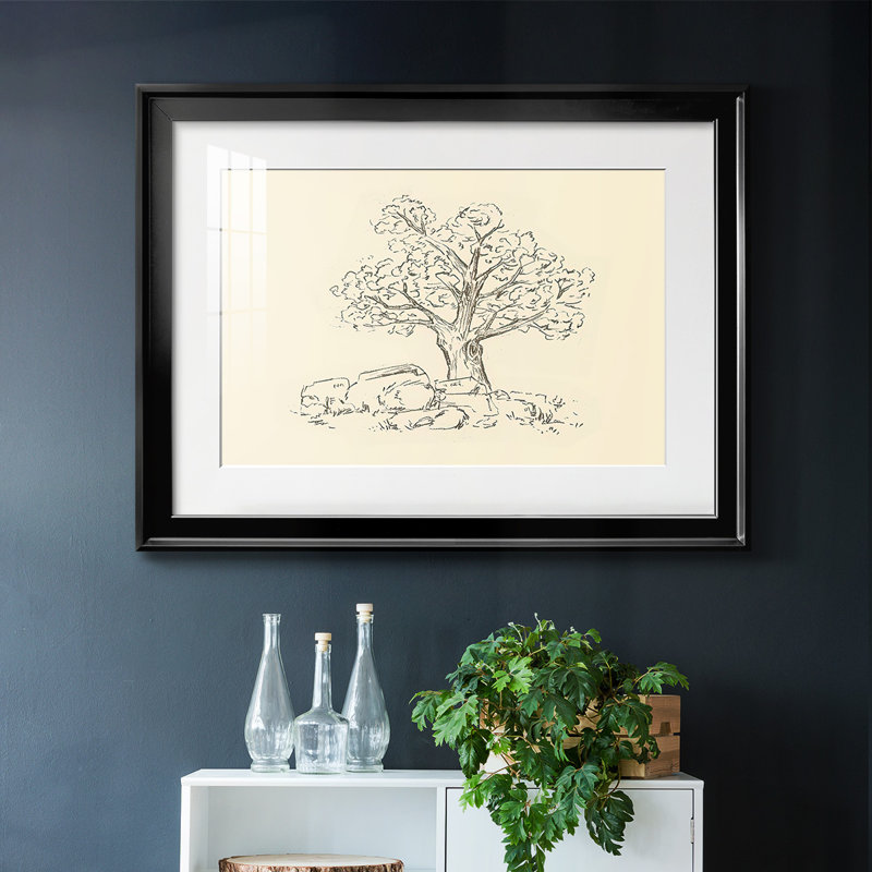 Wooded Path II, reproduction d'art encadrée, Noir, H 30 po x l 44 po x P 1,5 po