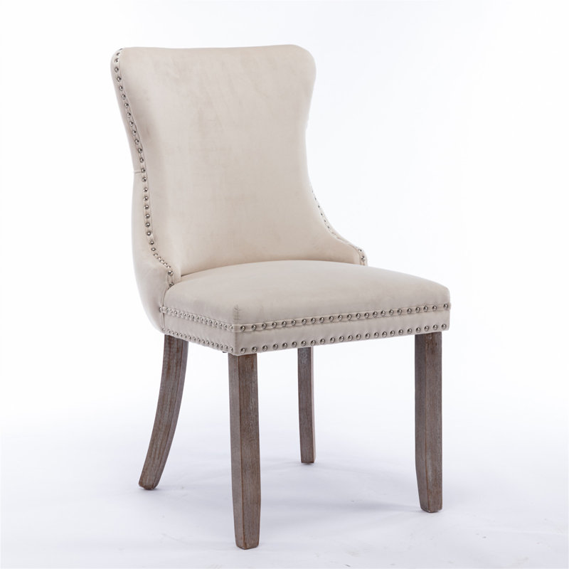 Chaise de salle à manger, Beige, Brun