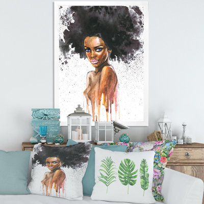 Portrait de femme afro-américaine VII - peinture sur toile