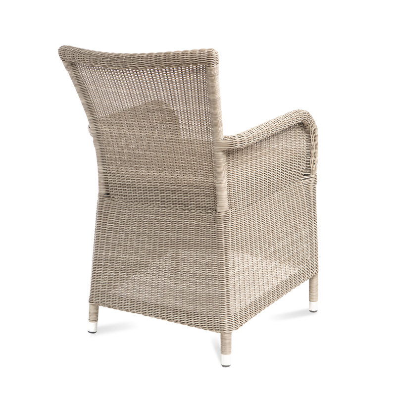 Savannah Outdoor Dining Armchair, White Coral/Taupe