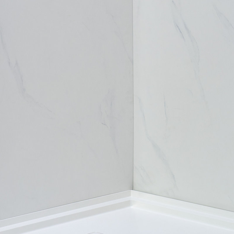 WOODBRIDGE 60" W 96" H 36" D 3-Piece  Shower Wall Panel Surround , Carrara White