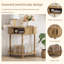 Console cannelée 31,5 "avec armoire de rangement et tablette