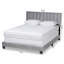 Lit-bateau tapissier Exmore, velours gris, l 58,70 po x L 78,90 po x H 47,00 po Exmore-1304413000-1304386315