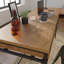 L-Shaped Desk With 1-Inch Thick Desktop, Brown Finish