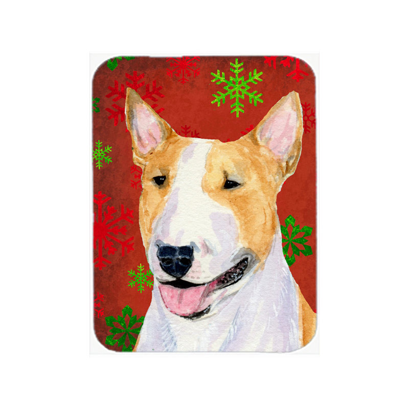 Planche à découper en verre terrier de vacances de l’allée Ashlynn, Rouge / Vert