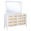 Commode 10 tiroirs avec miroir Clementa