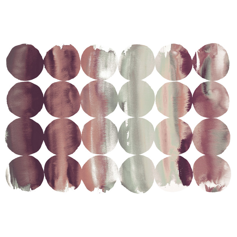 Summer Dots Plum Horizontal by Elyse DeNeige - Wrapped Canvas Print, 8" H x 8" W x 1.25" D