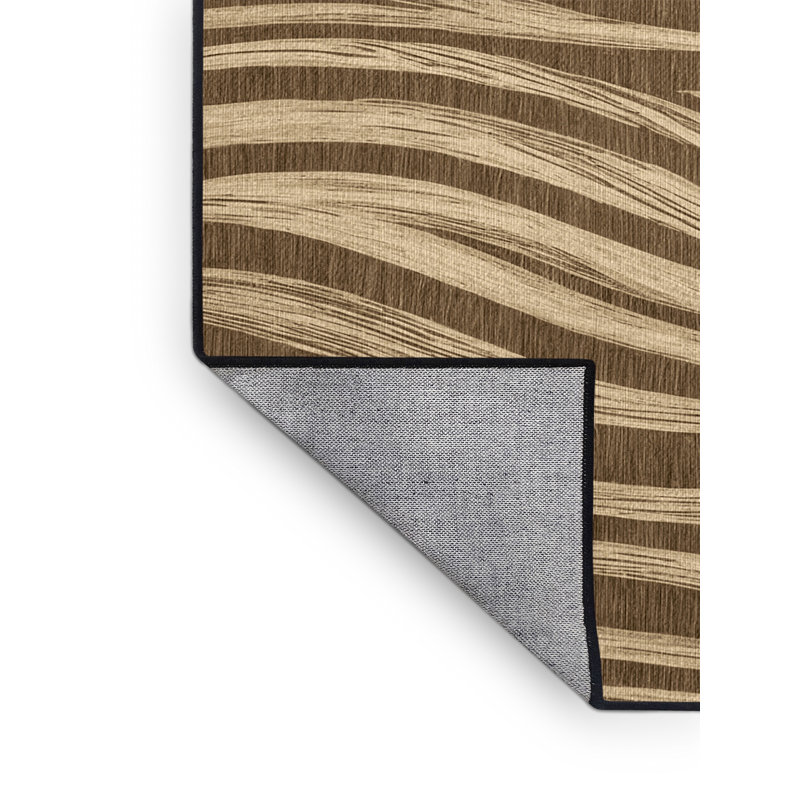 Washable Sand Patterns Hawaiian Area Rug, Square 7'