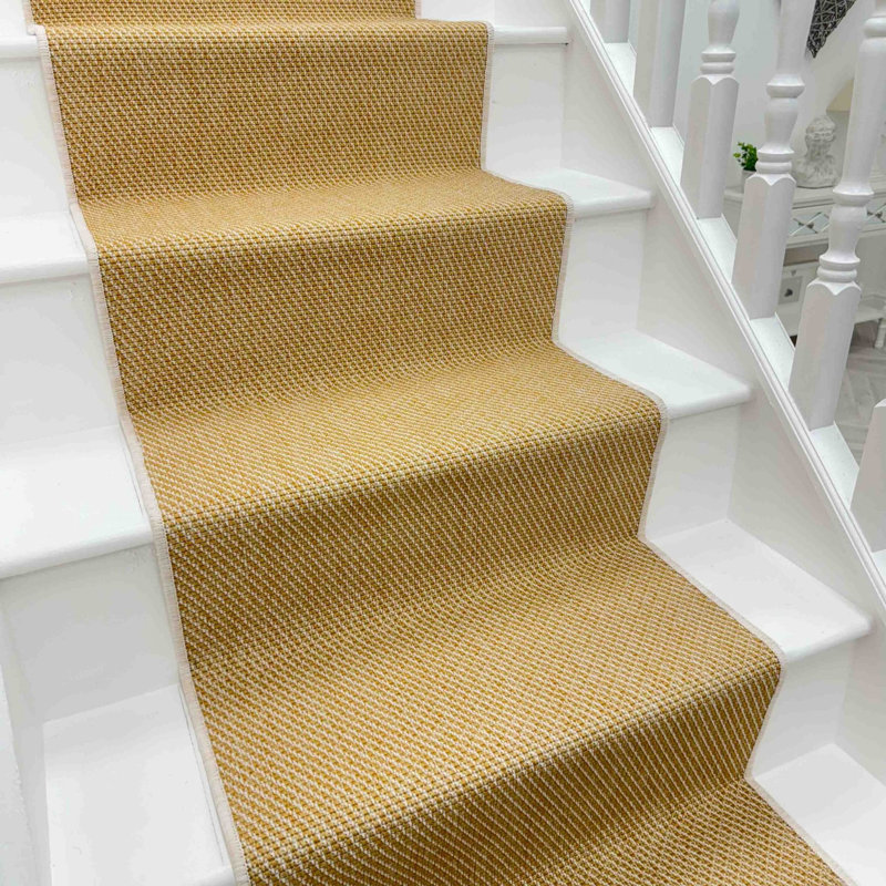 Stair Runner Solid Colour Flatweave Area Rug, Runner 60 x 480 cm