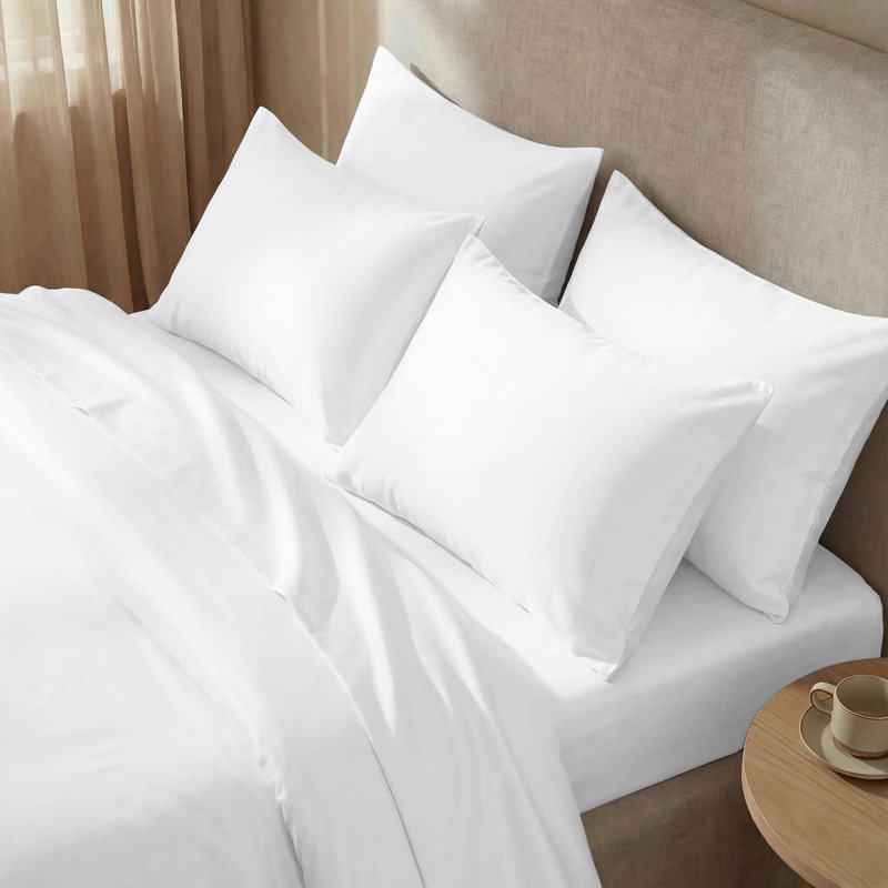 Bedding Sets Sateen No Pattern Duvet Cover Set, White, 50x75cm Pillowcase, Single