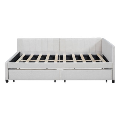 Kupono Upholstered Corner Daybed With 2 Drawers